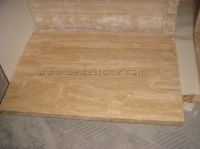 Turkish Cream White Travertine Bathroom Tiles From China