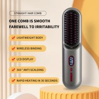 Cordless portable hair straightener brush for travel-Mini Ionic Hot Comb Straightener