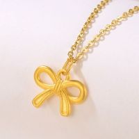 Gold 999 Full Gold Crown Pendant Necklace