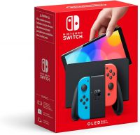 HOT BEST QUALITY 100% Genuine Nintendos Switch - OLED With Neon Blue and Neon Red Joy-Con in STOCK
