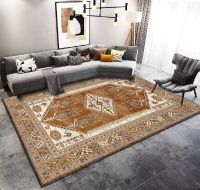 Quality Orange Carpet Tapis Salon Modern White and Orange Rug for Living Room