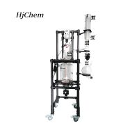 Double Jacketed Glass Reactor with Teflon Coated Frame