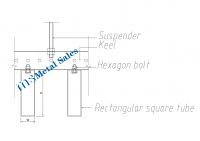 Profile square ceiling