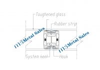 Glass Partition&iuml;&frac14;Hidden frame double glass hanging system