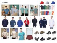 end suits, T-shirts, shirts, assault jackets, cotton jackets, hoodies, security uniforms, guard uniforms, workwear, safety  shoes