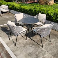 LH2109 outdoor ropes dining chair 8-10 seater long table