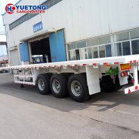 High capacity Container Transport Flat Bed Trailer 3 axle Flatbed Semi Trailer for sale