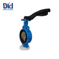 Wholesale manual sanitary flanged butterfly valve cast iron EPDM seat wafer 4" stainless steel manual butterfly valve From China
