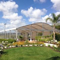 Dome tent with glass walls