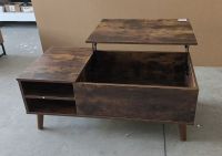 Lift Top Coffee Table with Hidden Storage, Coffee Tables for Living Room with 2 Tier Open Storage Shelves, Small Coffee Table for Home, Living Room, Office, Rustic Brown From China
