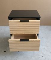 Bedroom Chest of Drawers Bedside Table Set of 2 Two Drawers Bedside Cabinet Modern Tables Side Table for Bedroom Living Room Office, 40L x 30W x 50Hcm, Oak From China