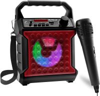 Risebass Portable Karaoke Machine with Microphone - Karaoke System with Party Lights for Kids and Adults