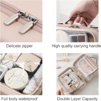 Tsa Approved Toiletry Bag Makeup Bag Clear Cosmetic Bag With Zipper Double Layer Travel Toiletry Bag Makeup Bag Gifts For Women