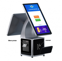 Touch pos machine  with 58MM printer and with two scanner