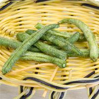 Green beans are crisp and dry