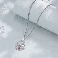 DaDa Vintage Rose Pendant I Love You Women&#039;s Heart Pendant Necklace Crystal Red Diamond Necklace Most Popular Jewelry Products