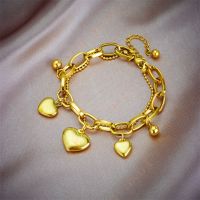 DaDa Hot sale European and American retro fashion love multi-layer metal titanium steel chain simple niche versatile jewelry bracelet From Hong Kong