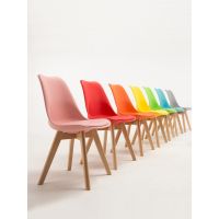 Home dining chair backrest office chair study room makeup solid wood negotiation meeting chair simple tulip leisure chair From China