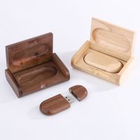 Wooden USB Flash Drive With Wooden boxes For Wedding Gifts Support Custom Logo 