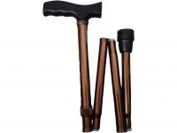 Collapsible Aluminium Walking Stick, Height Adjusting, Folding Cane