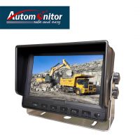 7 Inches Ahd Rear View Monitor, 4 Cameras Input,