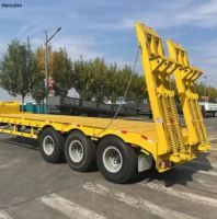 3 axle low flat semi trailer