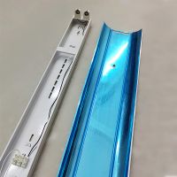 Double Tube Covered Led Bracket Mirror Reflector T8 Double Tube 0.5mm Thick Engineering Style Led Bright Light Reflector