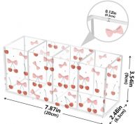 Acrylic Pen Holder 4 Compartments Organizer Makeup Brush HolderÃï¿½ÃÂ¯Ãï¿½ÃÂ¼ÃÂ¯ÃÂ¿ÃÂ½Ãï