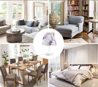 Custom Printed  Desk Cone Fabric Table Lamp From China