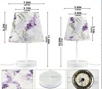 Custom Printed Table Night Lamps Cone Fabric