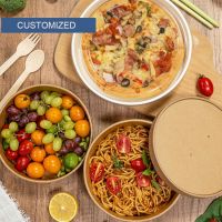 Disposable Takeaway Kraft Paper Salad Bowl