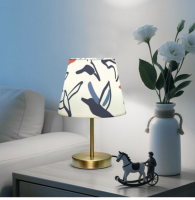 Custom Printed Table Night Lamps Cone Fabric