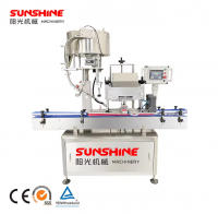 Automatic six heads round flat bottle capping machine straight line syrup oral liquid plastic glass bottle screw capping machine