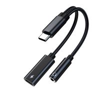 Type-c to 3.5mm audio+PD charging