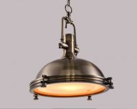 ndustrial Metal Vintage Chandelier Lighting , Glass Shade, Copper, Black, Chrome Hanging Lamp