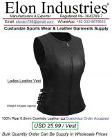 Ladies Leather Ve...