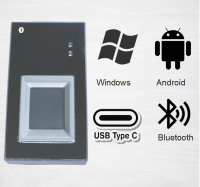 Rolling Largeing Fingerprint Capture Area Bluetooth Fingerprint Reader , Support Type-C, 10 Fingerprints Image Capture