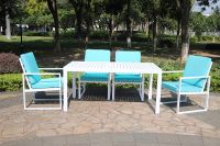 Modern Aluminum All-Weather Metal Couch with Cushions Metal Garden Sofas Aluminum Garden Sofas From China