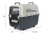 2024 Cheap Durable Metal Door PP Materiel Large Pet Dog Air Travel Box Heavy-Duty Pet Carrier Case From China