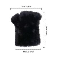 Women Faux Fur Fingerless Gloves - Soft Winter Gloves, Furry Gloves for Women Winter Warm Costume Accessories