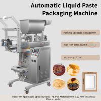 PLC System Liquid Paste Filling Machine Automatic Pneumatic HoneyTomato Sauce Ketchup Pouch Sachet Packing Packaging Machine From China