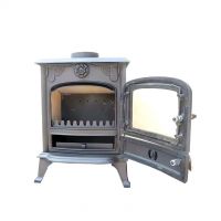 Modern Indoor Cast Iron  Wood Burning Fireplace 8kw Cast Iron Wood Stove