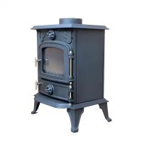 Modern Indoor Cast Iron  Wood Burning Fireplace 8kw Cast Iron Wood Stove