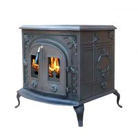 Factory Price Home Decoration Classical Matt Black Freestanding Cast Iron Wood Burning Stoves