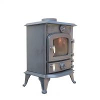 Modern Indoor Cast Iron  Wood Burning Fireplace 8kw Cast Iron Wood Stove