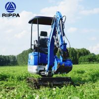 RIPPA Earth-Moving Machinery Farm Mini Excavator Diesel Engine 1.2Ton Small Digger For Sale