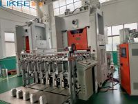 4-6 Cavities High Productivity Aluminum Foil Container Making Machine LK-T130 with Siemens Motor