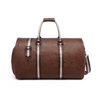 Men's Vintage Brown Garment Bag Ã¢ï¿½ï¿½ Large-Capacity Foldable Suit Storage Bag with Handle