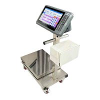 Built-in Receipt Printing Ai Camera Floor Scale Platform Scale Receiving goods for Vegetable Market Restaurant Canteen