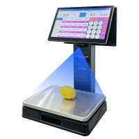 Support API Integration 15.6 Inches Dual Display Touch Screen Receipt Printing Android Weighing Scale for Fruits Vegetable Store